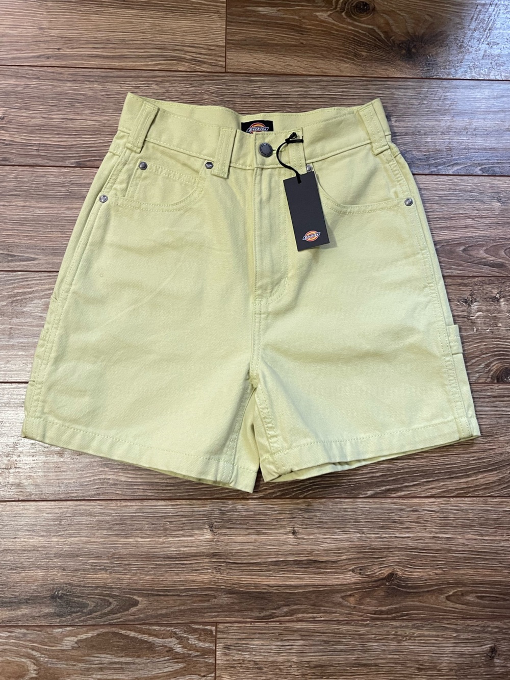 Dickies Women's Pale Yellow Jean Shorts